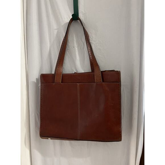 Fossil Brown Leather Vintage Sedona Numbered ZB9010 Shoulder Tote Bag 15x12x3 - Picture 5 of 14